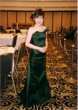 Reiko Aizawa beauty smile and Tadashis elegant dress